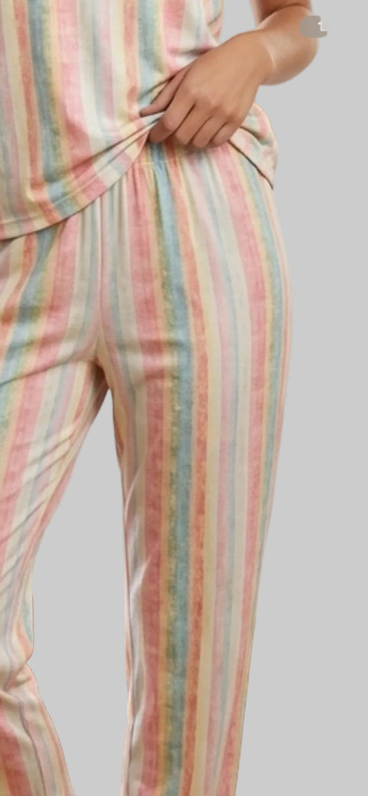 Brisa Floral camiseta, pantalón, manga corta