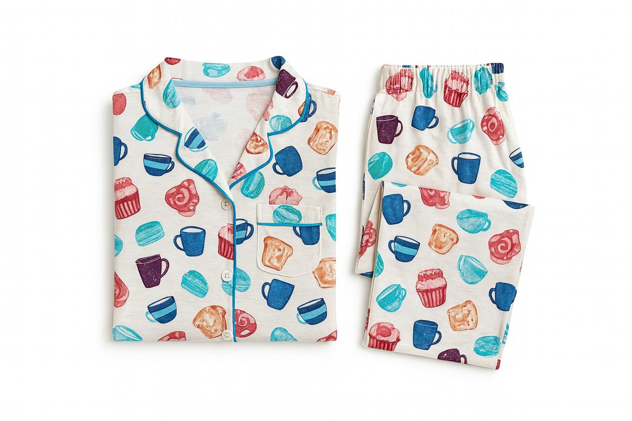 Coffe Time Botones Manga Larga