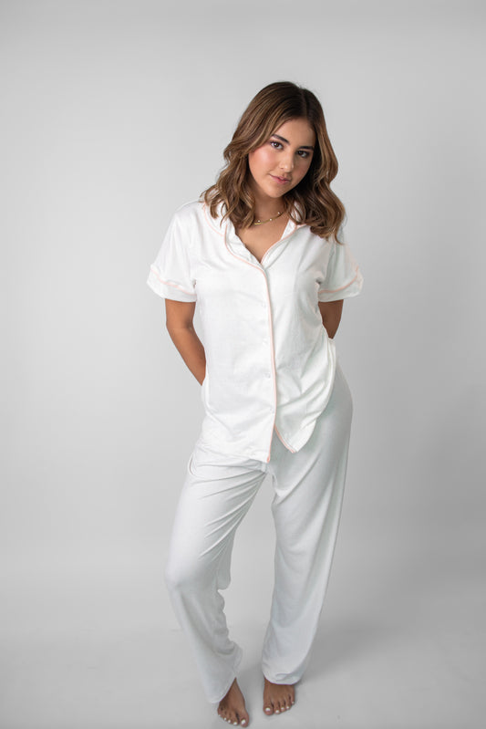 Polka Dot/Camisa botones pantalon