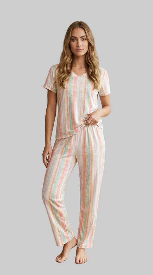 Brisa Floral camiseta, pantalón, manga corta