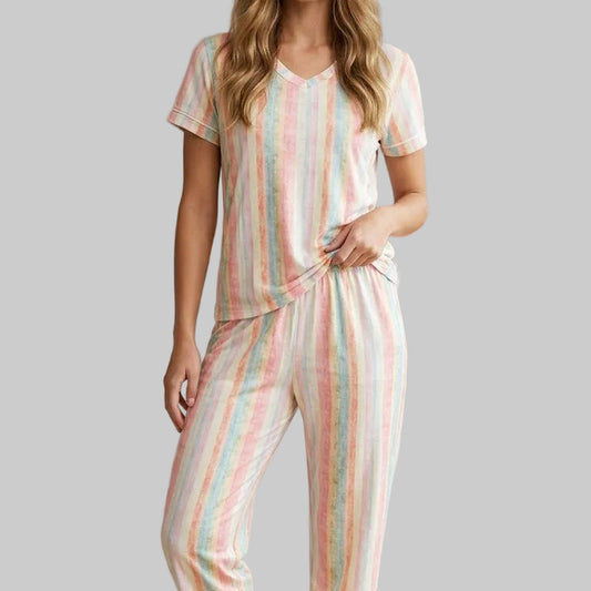 Brisa Floral camiseta, pantalón, manga corta
